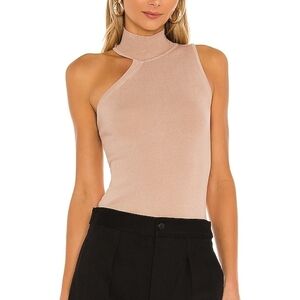 Superdown Asymmetric Mock Neck Tank Top